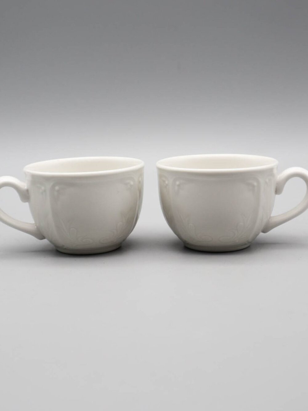 Set of 2 Villeroy & Boch Cortina 2000 Porcelain Flat Demitasse Espresso Cups